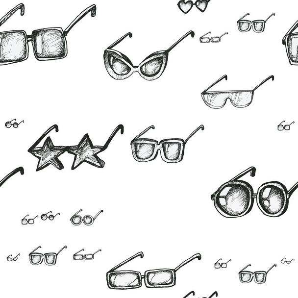 Seamless pattern with sunglasses - Vector, afbeelding
