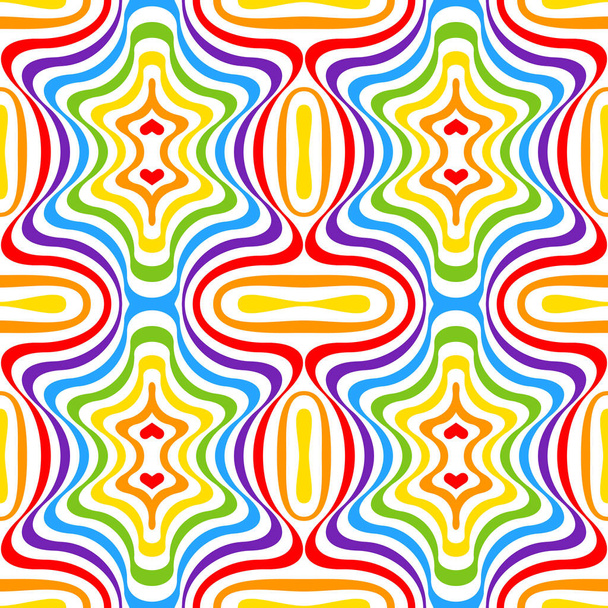 Rainbow opt sztuka tło wzór - Wektor, obraz