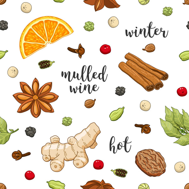 グリュー ワインと白でシームレスなパターン ベクトル - ベクター画像