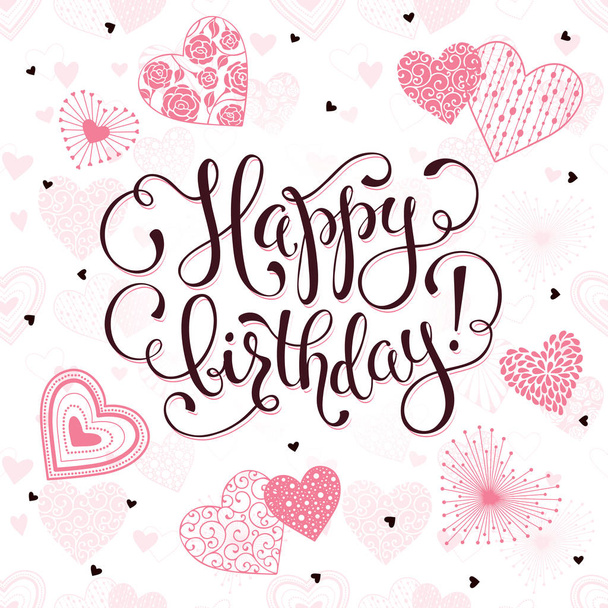 happy birthday card - Vector, afbeelding