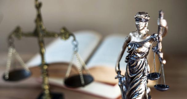 Law and justice symbols - legal law concept image.  - Фото, зображення