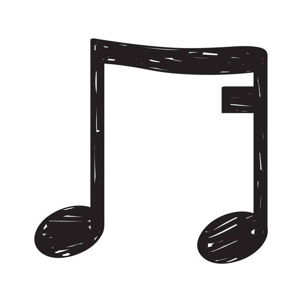 Sketch of a musical note - Vector, Image