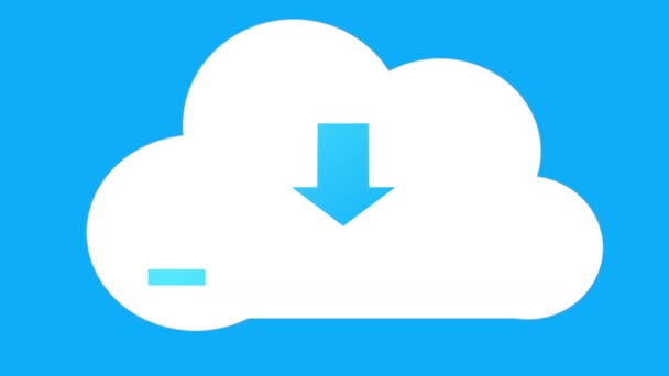 4k, Download ilerleme, web teknoloji arka planda yükleme bilgilendirici bulut. - Video, Çekim