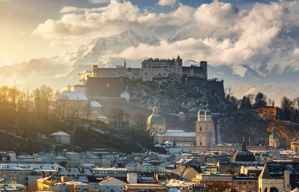 Красивий ландшафт взимку, Зальцбург, Австрія, Європі, подорожі - Фото, зображення