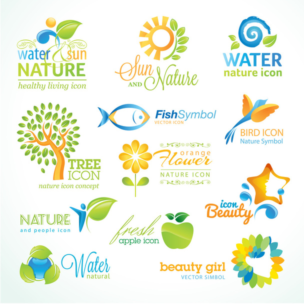 Set of nature icons - Vector, Image