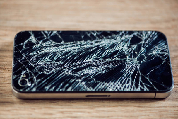 Smartphone display with broken glass   - Foto, Imagem