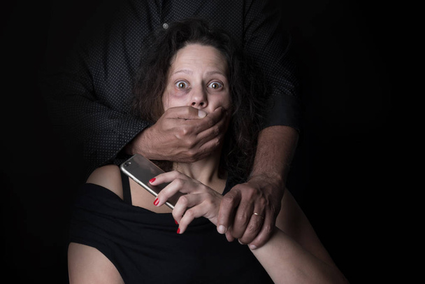 Femme victime de violence domestique - Photo, image