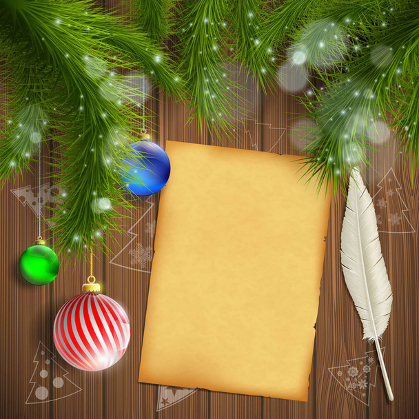 vánoční stromeček s míčky - Vektor, obrázek