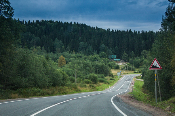 Roads in the Republic of Karelia, Russia, September 2017 - Foto, afbeelding