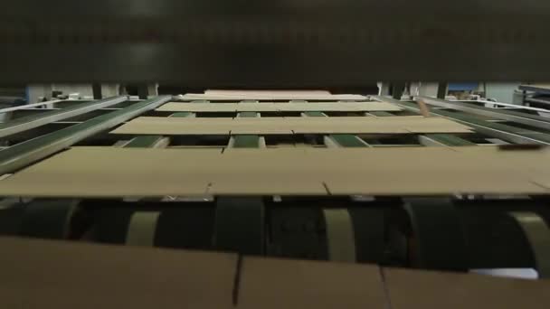 Manufacture of cardboard boxes. - Footage, Video