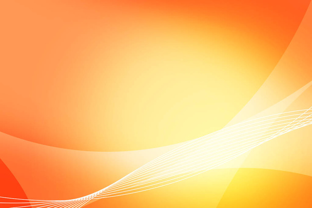 Αφηρημένο πορτοκαλί και κίτρινο φόντο της αφαιρετικής ζεστό καμπύλες κύμα επικάλυψης γραμμή. Πορτοκαλί τεχνολογία αφηρημένο στυλ φόντου. - Φωτογραφία, εικόνα