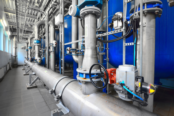 industrial water treatment and boiler room - Photo, Image