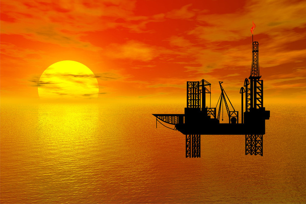 Πλατφόρμα γεώτρησης πετρελαίου - Φωτογραφία, εικόνα