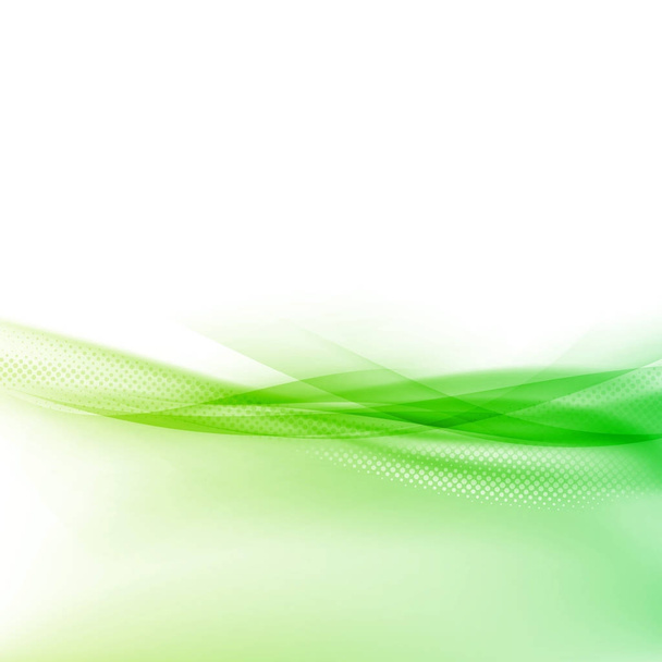 Ecology modern green swoosh wave border - Vecteur, image