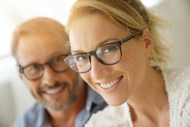 mature couple with eyeglasses - Photo, image