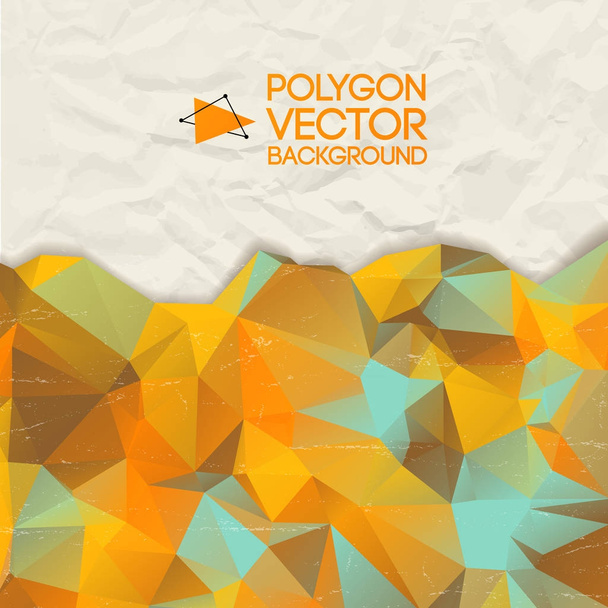 Abstract Crumpled Paper Background - Vektor, kép
