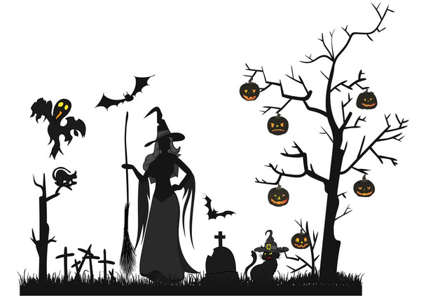 Halloween teema pelottava
 - Vektori, kuva