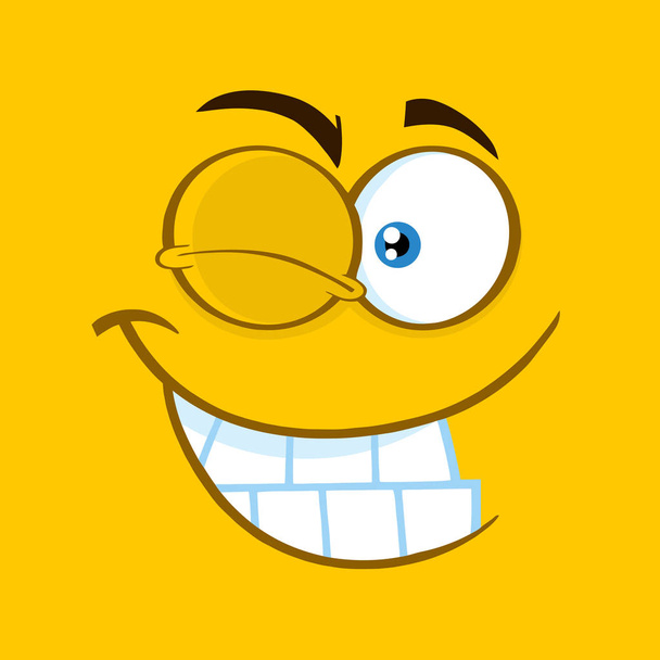 Smiling Cartoon Face - Vector, Image
