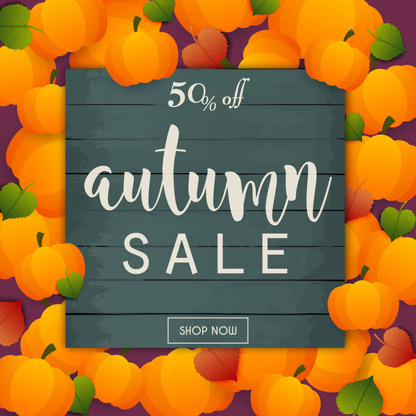 Autumn Sale Banner - Vektor, obrázek
