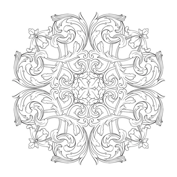Классический вектор орнамента барокко
  - Вектор,изображение