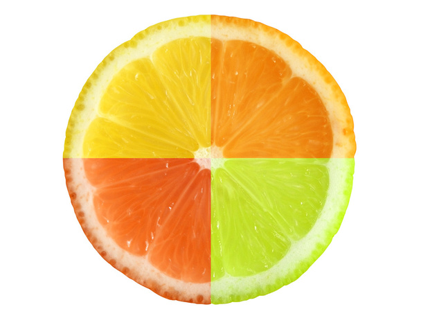 クリッピング パスと柑橘系の果物 - 写真・画像