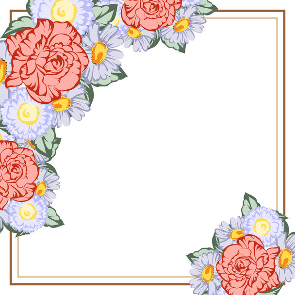 Tender floral invitation card - Διάνυσμα, εικόνα