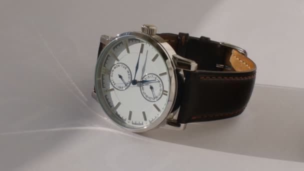 Luxus Mann Uhr Detail, Chronograph Nahaufnahme 4k - Filmmaterial, Video