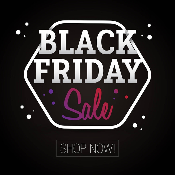 Black Friday Sale - Shop Now - ベクター画像