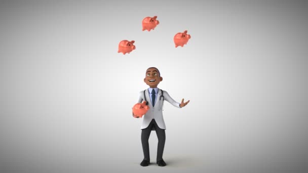 dokter jongleren met piggy banks  - Video