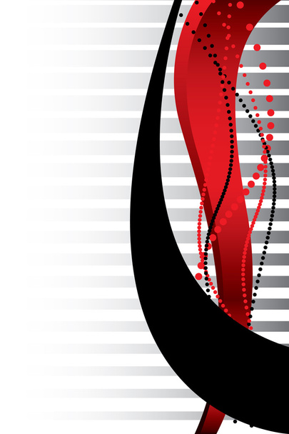 červené a černé čáry - Vektor, obrázek