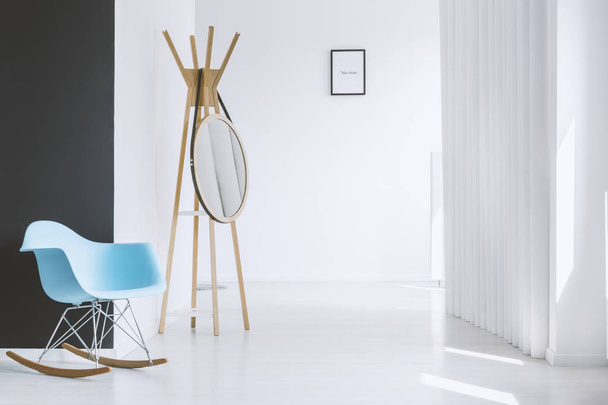 Modern blue rocking chair - Zdjęcie, obraz