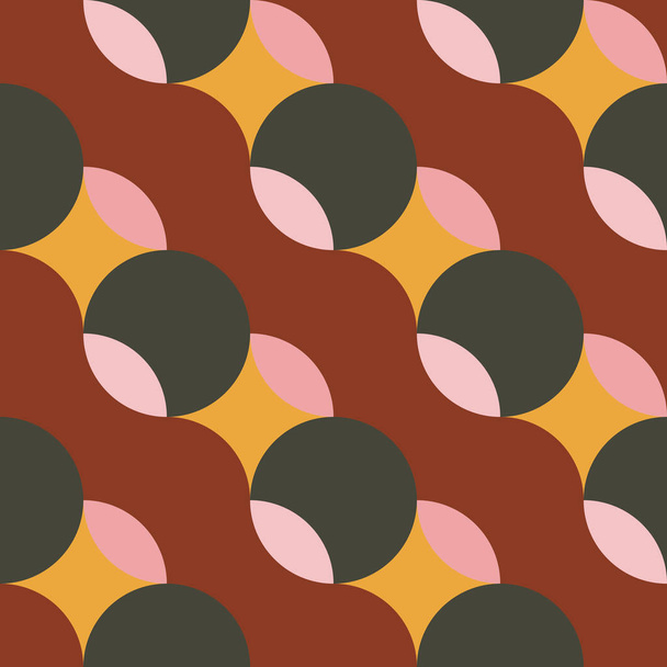 Retro seamless pattern with circles10 - Vector, Image