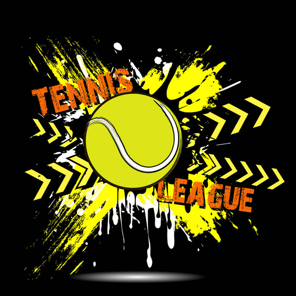 Background abstract tennis ball from blots - Vector, Image