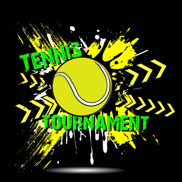 Background abstract tennis ball from blots - Vector, afbeelding