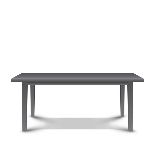 3d black table template with realistic shadow - Vector, afbeelding