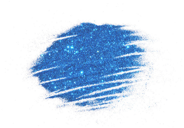 Fond flou texturé avec paillettes bleues sur blanc
 - Photo, image