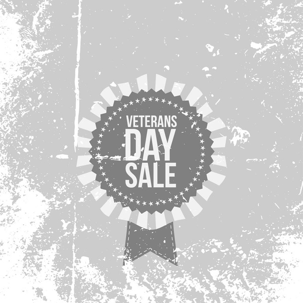 Ρετρό πανό με Ημέρα Βετεράνων πώληση κείμενο - Διάνυσμα, εικόνα