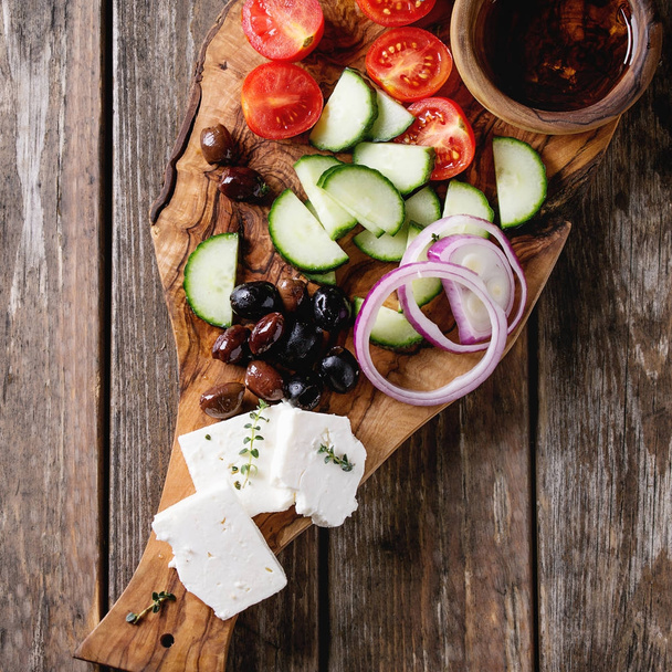 Ingredients for greek salad - Zdjęcie, obraz