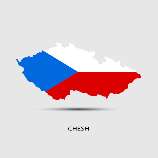 Mapa Geografía de Chesh
 - Vector, imagen