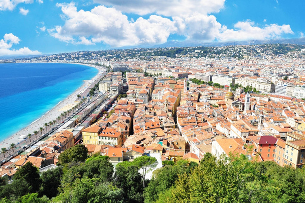 Υπέροχη θέα της πόλης Νίκαια, Γαλλική Ριβιέρα με τη Μεσόγειο θάλασσα - Φωτογραφία, εικόνα