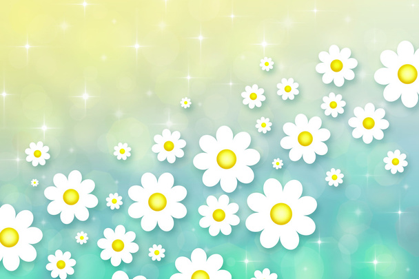 Spring background with chamomiles - Foto, imagen
