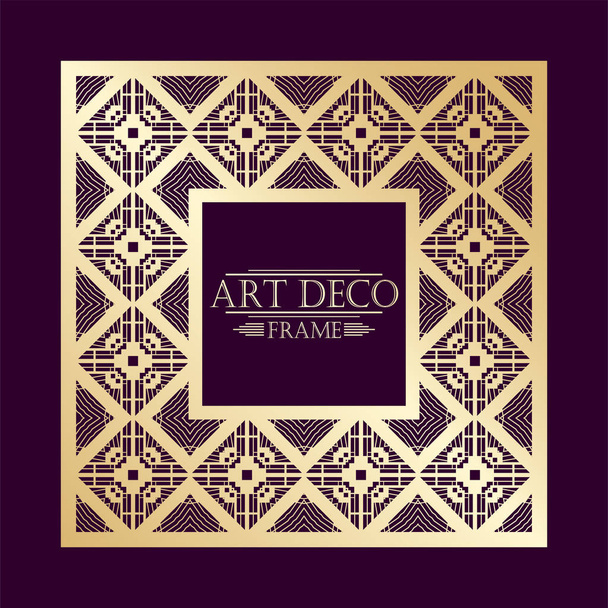 Art deco ornamental vintage frame. Template for design. Vector illustration eps10 - Vector, Image