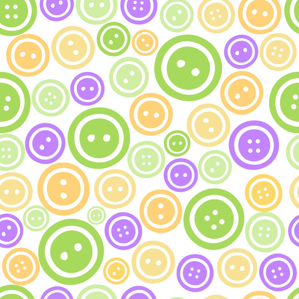 naadloze kleurrijke knoppen patroon achtergrond - Vector, afbeelding