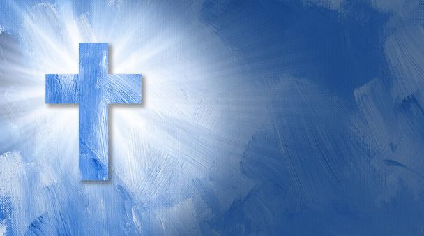 Графічний християнський хрест з абстрактними променями світла
. - Фото, зображення
