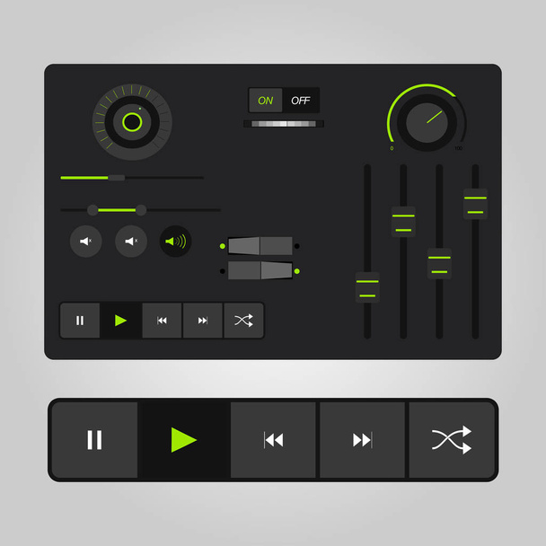 audio player template  - Διάνυσμα, εικόνα