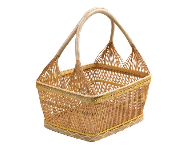 Wicker basket isolated on white background - Photo, Image