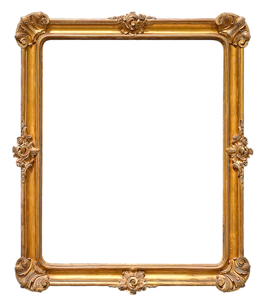Gouden frame voor schilderijen, spiegels of foto 's - Foto, afbeelding