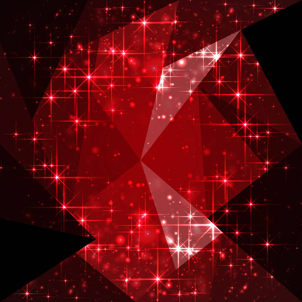 Red Shiny Polygonal texture  - Vector, Image