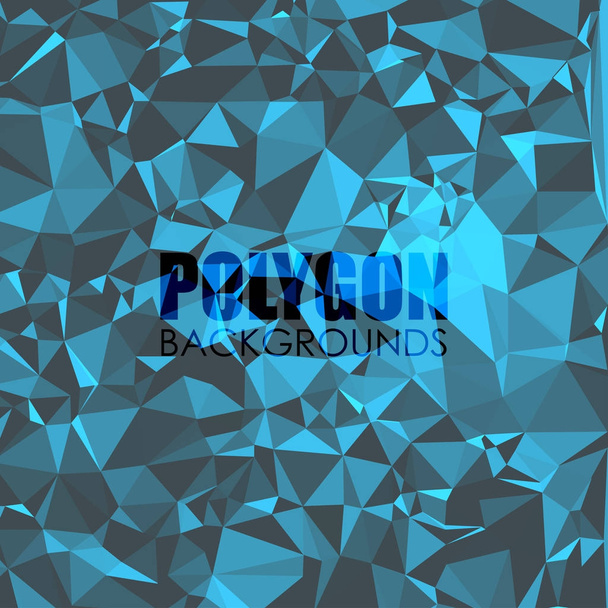 Blue and Dark Blue Polygonal texture  - Vector, Image