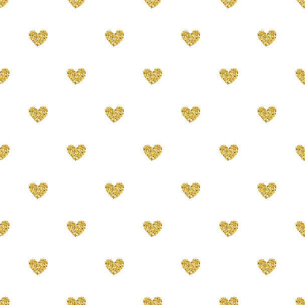 oro sin costuras corazón brillo patrón fondo
 - Vector, Imagen